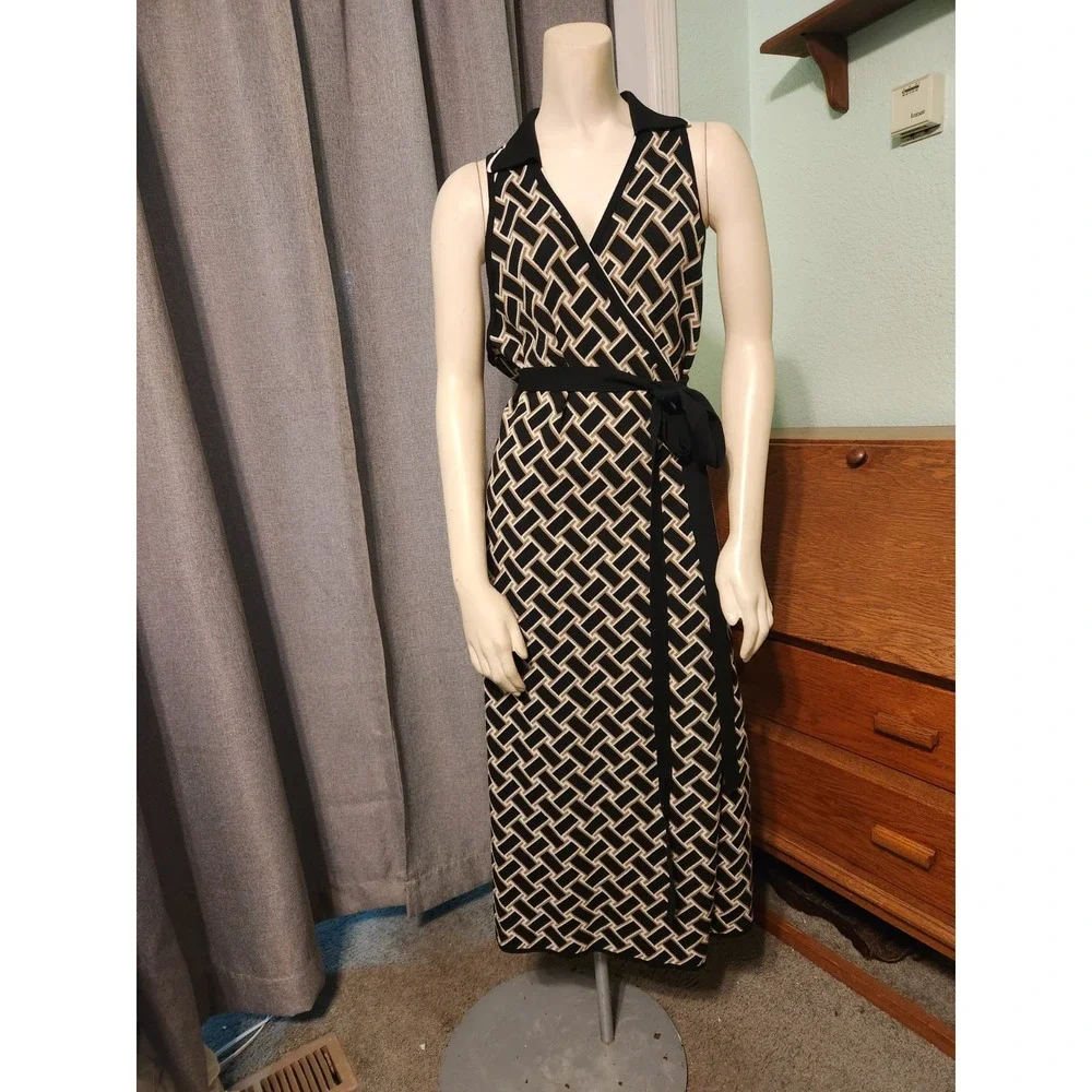Diane von Furstenberg Women's Wrap Sleeveless Limited Edition Dress (Size XXL) - Picture 4 of 14